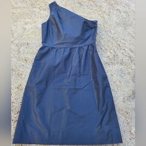 J. Crew Silk Lucienne One Shoulder Midi Cream  Dress Size 2